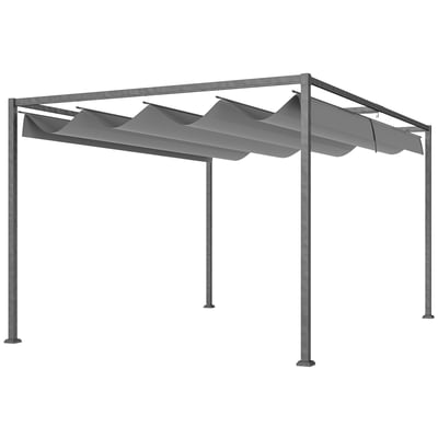 Pergola Métal Gris foncé OUTSUNNY