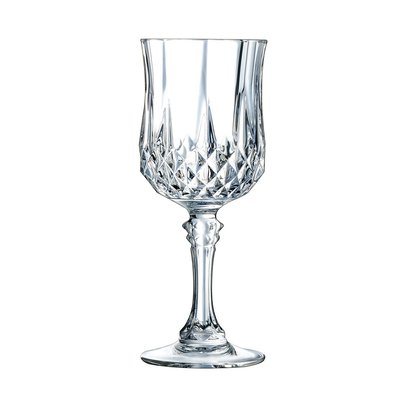 6 verres à pied 17cl Longchamp - Cristal d'Arques - Verre ultra transparent au design vintage CRISTAL D ARQUES