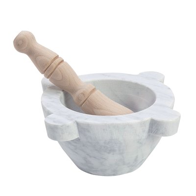 Mortier en marbre 16 cm avec pilon en bois TREND UP