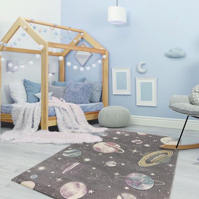 Tapis enfant tissé PLANETKIDS UN AMOUR DE TAPIS
