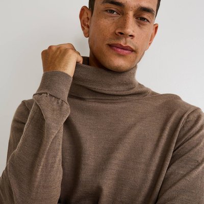 Pull col roulé en laine mérinos MONOPRIX