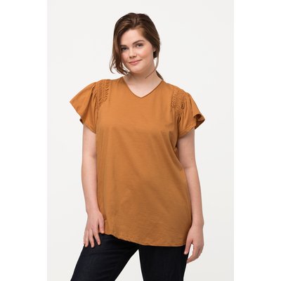 T-shirt à ligne en A en coton bio avec col ULLA POPKEN