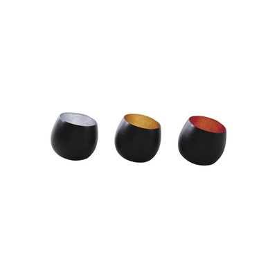 Photophores inclinés métal intérieur métallisé (Lot de 3) Lot de 3 AUBRY GASPARD