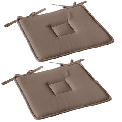 Lot de 2 galettes de chaise en coton PANAMA TOILINUX