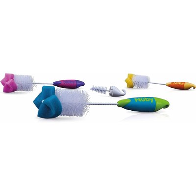 Goupillon avec éponge pour biberons et tétines - Nuby NUBY