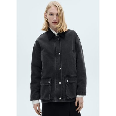 Blouson poches col velours côtelé MANGO