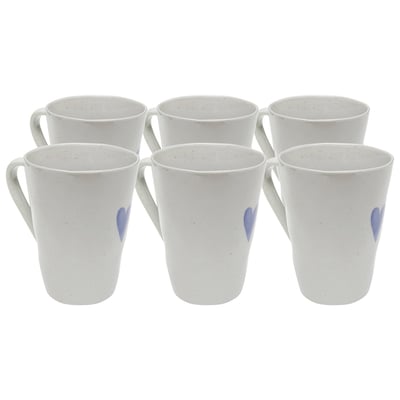 Lot de 6 mugs, CUORI KARE DESIGN