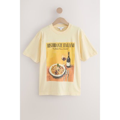 T-shirt ras du cou manches courtes à motif NEXT
