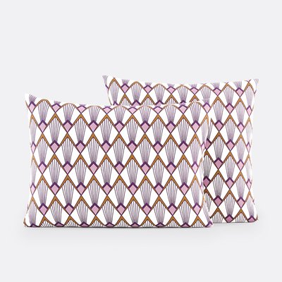 Kissenbezug Elisa mauve, Baumwollperkal LA REDOUTE INTERIEURS