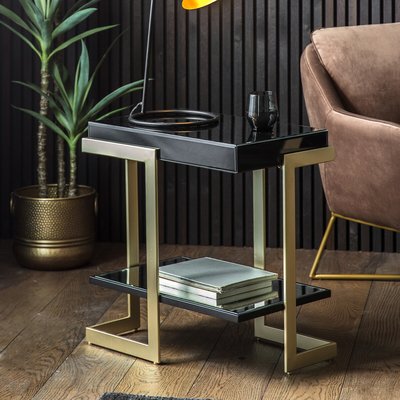 Chittoor Two Tier Glass Side Table SO'HOME