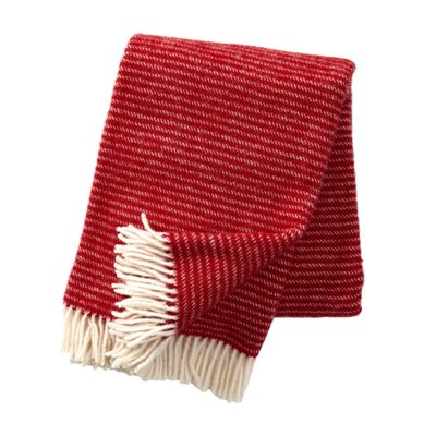 Plaid laine agneau franges  Ralph KLIPPAN