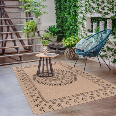 Tapis extérieur tissé kilim rectangle JUTE ART 6 UN AMOUR DE TAPIS