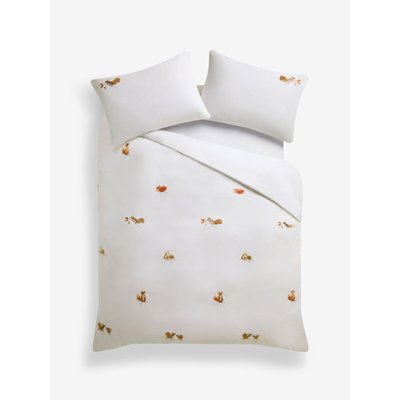 Parure de lit en coton motif forêt d’automne NEXT