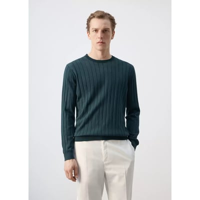 Pull-over 100 % coton maille fine MANGO MAN