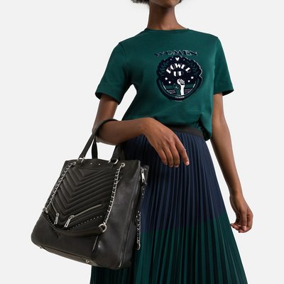 1440 Rock Handbag in Smooth Leather with Studs IKKS