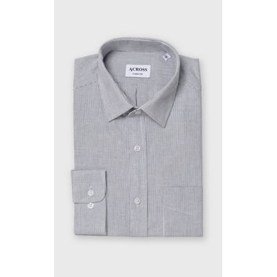 Chemise Confort fit à rayures aspect denim ACROSS