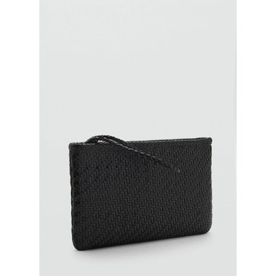 Pochette cuir tressé MANGO