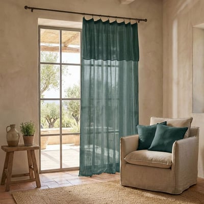 Rideau ajustable en 100% Gaze de Coton Terra EDEN