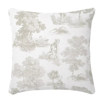 Housse de coussin lin & coton POESIE GARNIER THIEBAUT