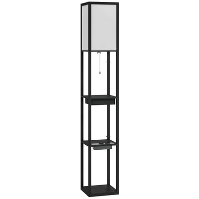Lampadaire MDF Noir HOMCOM