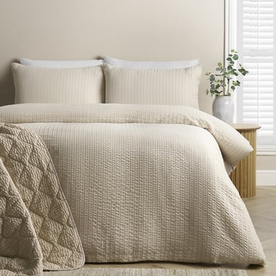 Stripe Seersucker Duvet Cover Set CATHERINE LANSFIELD