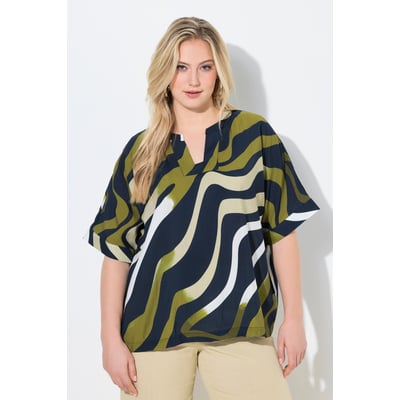 Blouse-tunique oversize, motif vagues ULLA POPKEN