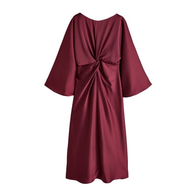 Robe longue en satin à manches longues NEXT
