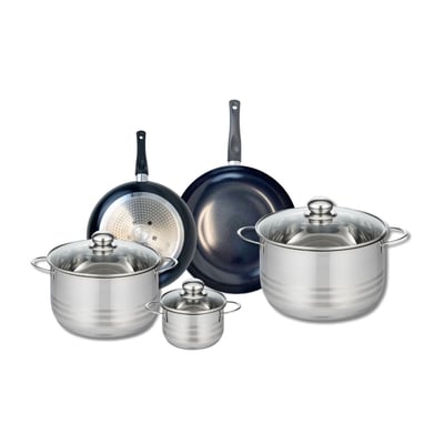 Batterie 2 poêles 20/24cm + 3 faitouts 12/20/24cm PRIMA BRILLANT ELO