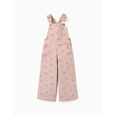 Salopette en sergé à jambe large avec motif floral ZIPPY