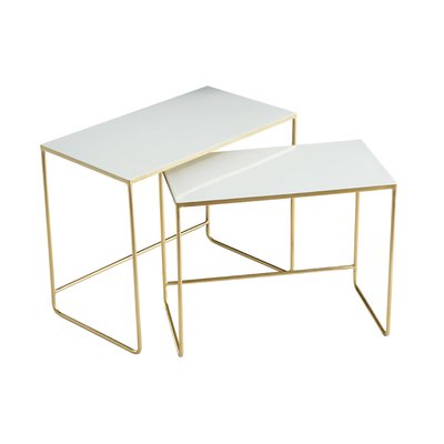Tables basses gigognes rectangulaires design (lot de 2) WESS MILIBOO