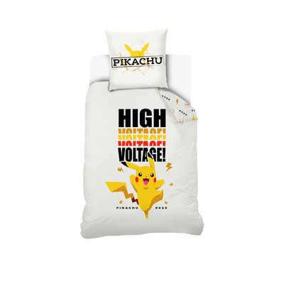 Parure de Lit Enfant Coton Pikachu High Voltage POKEMON
