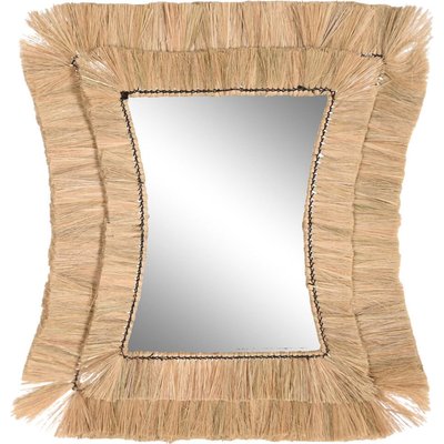 miroir mural en jute naturel style balinais esprit bohème chic RECOLLECTION