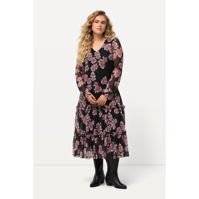 Robe midi doublée, imprimé fleurs ULLA POPKEN