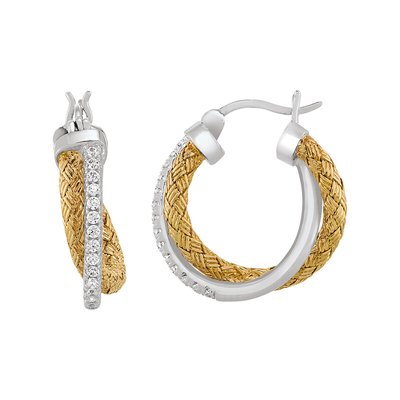LIANES – Zweifarbige Silberohrringe, Zirkonoxid von Charles Garnier CHARLES GARNIER