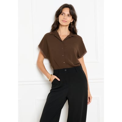 Chemise manches finition macramé LOLALIZA