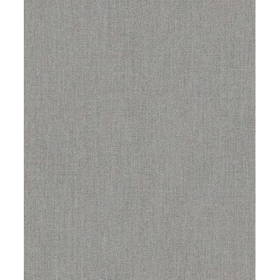 Papier peint uni effet toile jute gris anthracite HEXOA