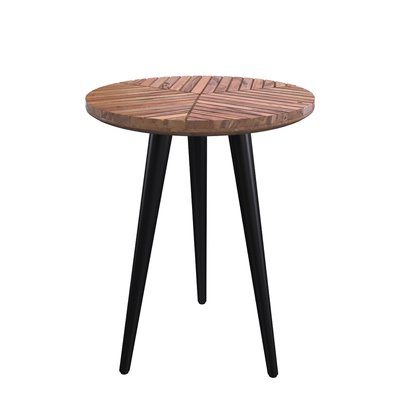 Table basse ronde en bois d'acacia D40 cm - ELLA RENDEZ-VOUS DÉCO