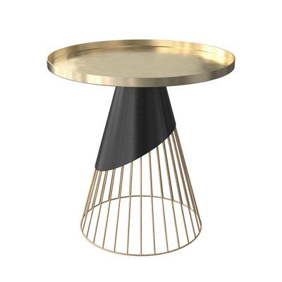 Table d'appoint ronde en métal et plateau - CORRY RENDEZ-VOUS DÉCO