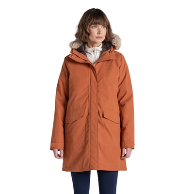 Veste imperméable à capuche avec bord duveteux amovible SOFIA CRAGHOPPERS