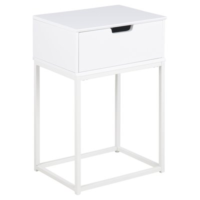 Table de chevet 1 tiroir en MDF et Métal TOILINUX