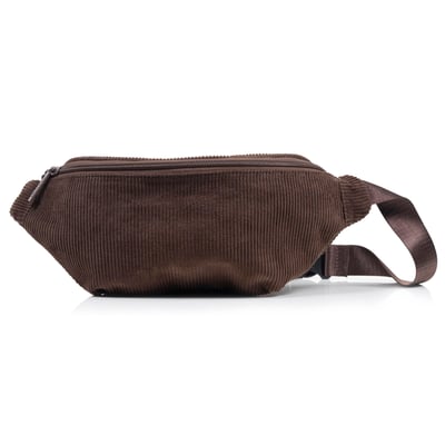 Sac banane velours côtelé marine avec bandoulière ajustable ISOTONER