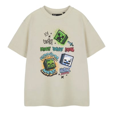 T-shirt manches courtes SURVIVAL MODE MINECRAFT