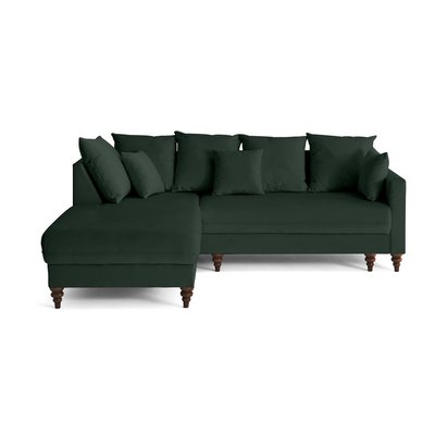 Canapé d'Angle Convertible en Velours 4 places - FLAMINGO LISA DESIGN