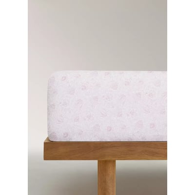 Drap-housse enfant percale de coton imprimé mini fleur lit 90 cm MANGO HOME