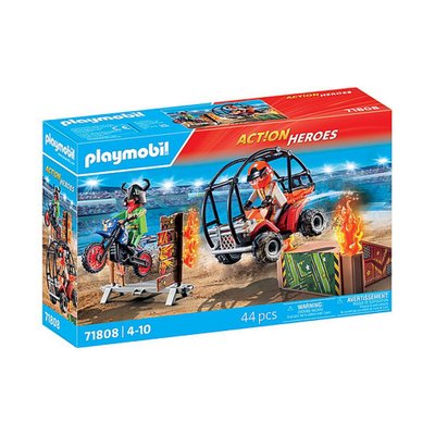 71808 - Duo de cascadeurs avec quad, moto et tre PLAYMOBIL