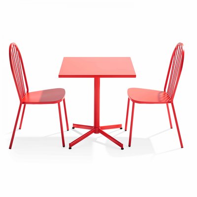 Salon de jardin table et 2 chaises bistrot, PALAVAS OVIALA
