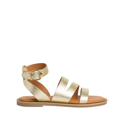 Leather Flat Sandals TAMARIS