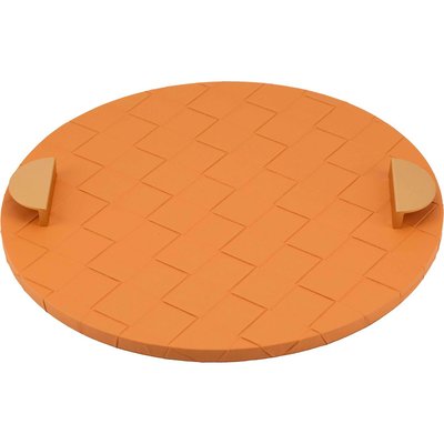 plateau rond  tressé effet cuir design élégant RECOLLECTION