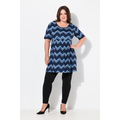 T-shirt long coupe évasée, motif chevrons ULLA POPKEN