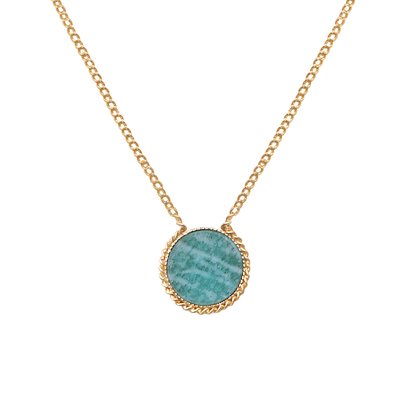 Collier amazonite doré - lady CAROLINE NAJMAN
